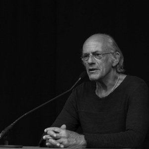 Christopher Lloyd is an American actor. He has appeared in many theater productions, films, and on television since the 1960s. He is known for portraying Dr. Emmett "Doc" Brown in the Back to the Future trilogy (1985–1990) and Jim Ignatowski in the comedy series Taxi (1978–1983), for which he won two Emmy Awards. Ghost photographed him at the Facts Convention Ghent in 2015.