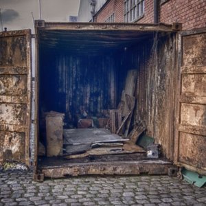 During one of his trips in the vicinity of the port of Antwerp, Ghost suddenly saw this heavily damaged (and probably partly burnt out) shipping container. By converting the photo to HDR afterwards, the whole thing got a really creepy view.