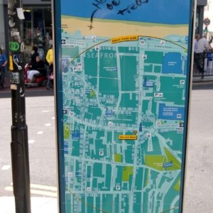 Public treasure map in Brighton