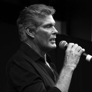 David Hasselhoff, nicknamed "The Hoff" is an American actor, singer, and television personality. He's best known for his part as Michael Knight on Knight Ride and as L.A. County Lifeguard Mitch Buchannon in Baywatch. Ghost photographed him at the Facts Convention Ghent in 2016.