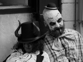 Two Zombies Two zombies in the street, sleeping or whatever zombies do after a good meal...